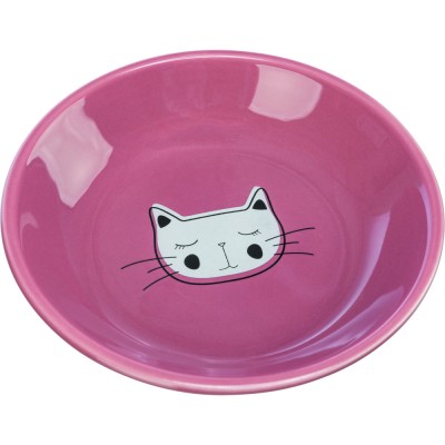Миска Trixie пласка керамічна для котів 0,2 л d 14 см