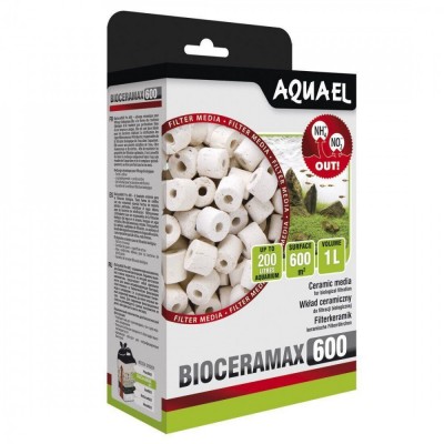 Наповнювач для фільтра Aquael BioCeraMax 600, керамічні кільця, 1 л Наповнювач для фільтра Aquael BioCeraMax 600, керамічні кільця, 1 л