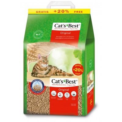 Наповнювач Cat’s Best Original для котячого туалету, деревний, 10+2л/5,2кг Наповнювач Cat’s Best Original для котячого туалету, деревний, 10+2л/5,2кг