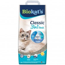 Наповнювач Biokats Classic Fresh 3in1 Cotton Blossom для котячого туалету, бентонітовий, 10 кг