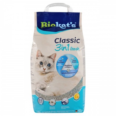 Наповнювач Biokats Classic Fresh 3in1 Cotton Blossom для котячого туалету, бентонітовий, 10 кг