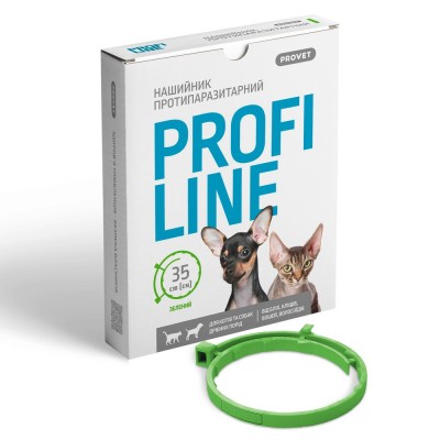 Нашийник Provet Profiline для котів та собак 35 см, кораловий (інсектоакарицид)