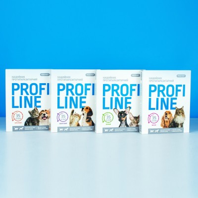 Нашийник Provet Profiline для котів та собак 35 см, кораловий (інсектоакарицид)