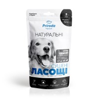 Натуральні сушені ласощі Priroda для собак Шлунок качиний сушений слайсами 100 г