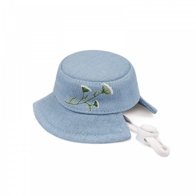 Панама Pet Fashion для собак Blue S з квітковим принтом