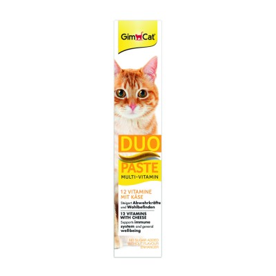 Паста для котів GimCat DUO PASTE Multi-vitamin 12 vitamins with cheese 12 вітамінів та сир, 50 г