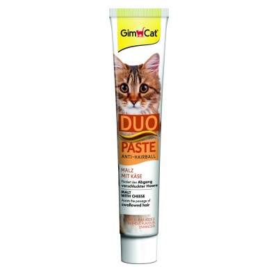 Паста для котів з чутливим травленням GimCat DUO PASTE Anti-hairball malt with cheese мальт та сир, 50 г