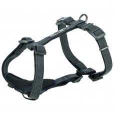 Шлея Trixie CityStyle H-harness для собак бавовна L–XL 75–120 см 25 мм чорна