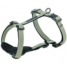 Шлея Trixie CityStyle H-harness для собак бавовна L–XL 75–120 см 25 мм світло-сіра