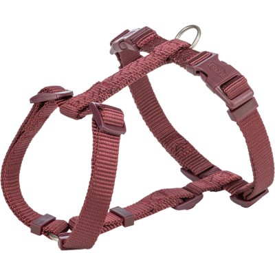 Шлея Trixie Premium H-harness для собак L–XL 75–120 см 25 мм бордова