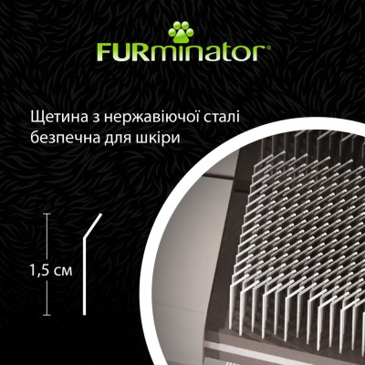 Щітка-пуходерка FURminator для котів і собак, м'яка