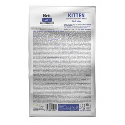 Сухий корм Brit Care Cat by Nutrition Kitten Gentle Digestion Strong Immunity для кошенят, з лососем, 400 г