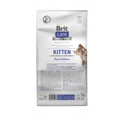 Сухий корм Brit Care Cat by Nutrition Kitten Gentle Digestion Strong Immunity для кошенят, з лососем, 7 кг