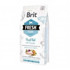 Сухий корм Brit Fresh для дорослих собак великих порід, для м'язів та суглобів, з рибою та гарбузом, 2,5 кг