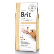 Сухий корм Brit GF VetDiet Dog Hepatic для собак, при хворобі печінки, з яйцем, горохом, бататом та гречкою, 12 кг