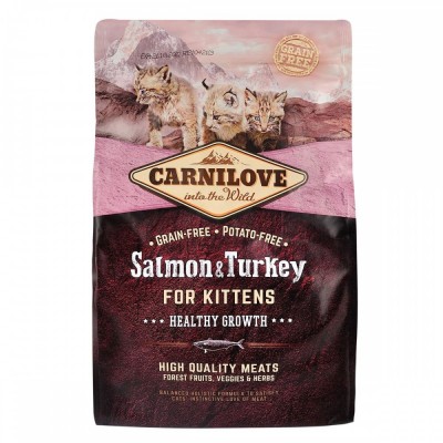 Сухий корм Carnilove Cat Salmon & Turkey для кошенят, лосось та індичка, 2 кг