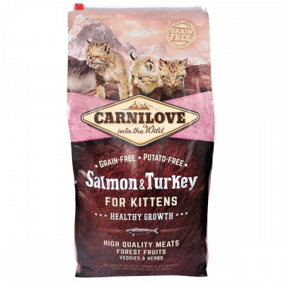 Сухий корм Carnilove Cat Salmon & Turkey для кошенят, лосось та індичка, 6 кг