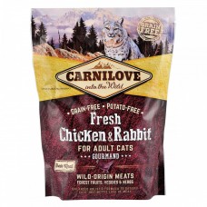 Сухий корм Carnilove Fresh Chicken & Rabbit для дорослих котів, курка та кролик, 400 г