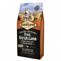 Сухий корм Carnilove Fresh Ostrich & Lamb для дорослих собак дрібних порід, ягня та страус, 6 кг