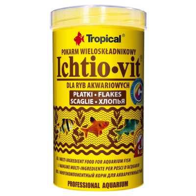 Сухий корм Tropical Ichtio-Vit для всіх акваріумних риб, 50 г (пластівці) Сухий корм Tropical Ichtio-Vit для всіх акваріумних риб, 50 г (пластівці)