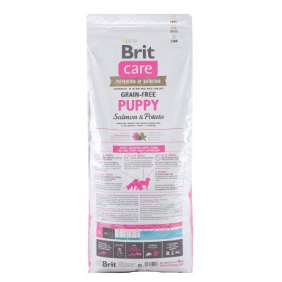 Сухий корм Brit Care Dog Grain-free Puppy для цуценят всіх порід, з лососем та картоплею, 12 кг