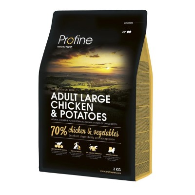Сухий корм Profine Adult Large для дорослих собак великих порід, з куркою та картоплею, 3 кг Сухий корм Profine Adult Large для дорослих собак великих порід, з куркою та картоплею, 3 кг