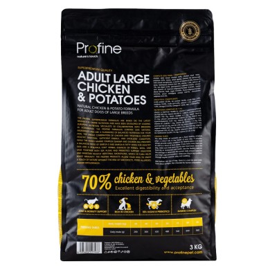 Сухий корм Profine Adult Large для дорослих собак великих порід, з куркою та картоплею, 3 кг