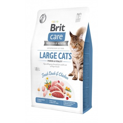 Сухий корм Brit Care Cat GF Large Power & Vitality для котів великих порід, качка та курка, 2 кг