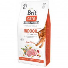 Сухий корм Brit Care Cat GF Indoor Anti-stress для котів, які постійно живуть у приміщенні, курка, 7 кг