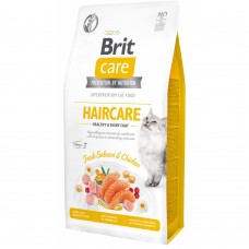 Сухий корм Brit Care Cat GF Haircare Healthy & Shiny Coat для котів, догляд за шкірою і шерстю, лосось та курка, 7 кг