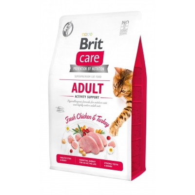 Сухий корм Brit Care Cat GF Adult Activity Support для котів, які живуть на вулиці, індичка та курка, 2 кг