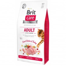 Сухий корм Brit Care Cat GF Adult Activity Support для котів, які живуть на вулиці, індичка та курка, 7 кг