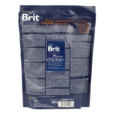 Сухий корм Brit Premium Cat by Nature Indoor для котів, які живуть у приміщенні, з куркою, 300 г