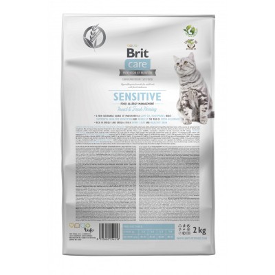 Сухий корм Brit Care Cat GF Insect для котів з харчовою непереносимістю, з комахами та рибою, 2 кг