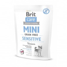 Сухий корм Brit Care GF Mini Sensitive для собак мініатюрних порід з чутливим травленням, з олениною, 400 г