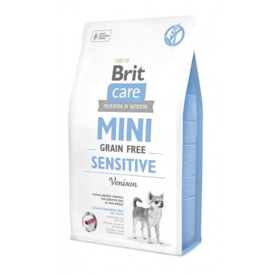 Сухий корм Brit Care GF Mini Sensitive для собак мініатюрних порід з чутливим травленням, з олениною, 2 кг