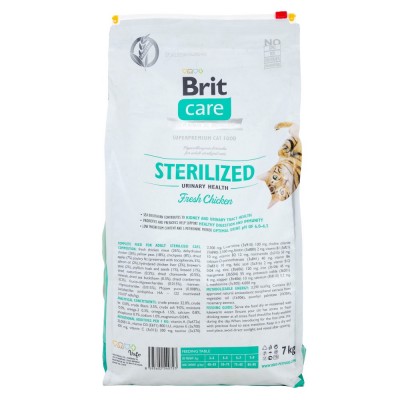 Сухий корм Brit Care Cat GF Sterilized Urinary Health для стерилізованих котів, з куркою, 7 кг