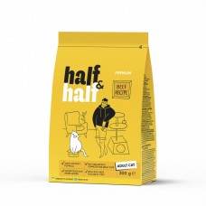 Сухий корм Half&Half для дорослих котів, з яловичиною, 300 г