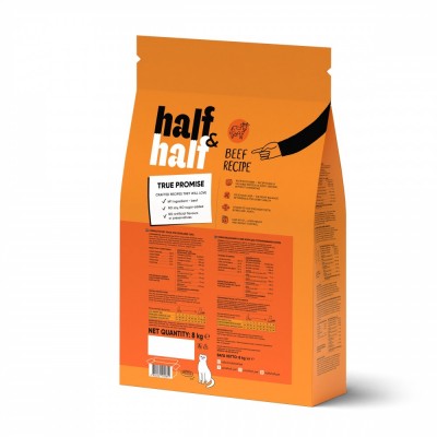 Сухий корм Half&Half для стерилізованих котів, з яловичиною, 8 кг