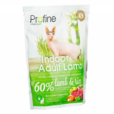 Сухий корм Profine Indoor для котів, які живуть в приміщенні, з ягням та рисом, 300 г