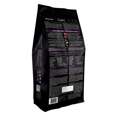Сухий корм Savory Medium для собак середніх порід, зі свіжим ягням та індичкою, 12 кг