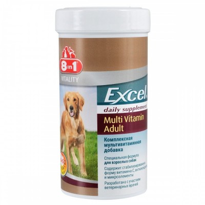 Вітаміни 8in1 Excel «Multi Vitamin Adult» для дорослих собак, 70 шт (мультивітамін) Вітаміни 8in1 Excel «Multi Vitamin Adult» для дорослих собак, 70 шт (мультивітамін)