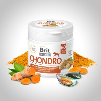 Вітаміни для собак Brit Vitamins Chondro для суглобів 60 таблеток