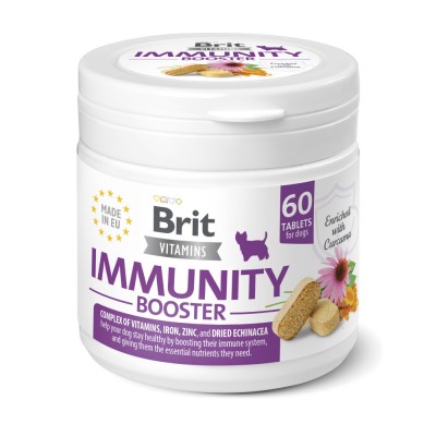 Вітаміни для собак Brit Vitamins Immunity Booster 120 g для імунітету 60 таблеток Вітаміни для собак Brit Vitamins Immunity Booster 120 g для імунітету 60 таблеток