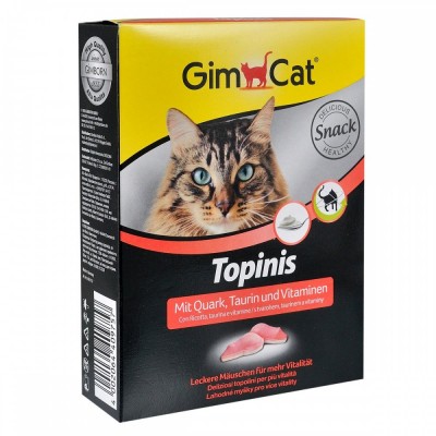 Вітаміни GimCat Topinis для котів, таблетки з сиром, 220 г