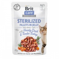 Вологий корм Brit Care Cat Pouch для кастрованих котів, в желе, качка та індичка, 85 г