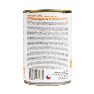 Вологий корм Brit Mono Protein Turkey для собак, з індичкою, 400 г