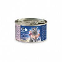 Вологий корм Brit Premium by Nature для котів, з куркою та серцем, 200 г