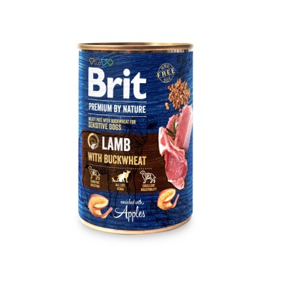 Вологий корм Brit Premium by Nature для собак, ягня з гречкою, 400 г Вологий корм Brit Premium by Nature для собак, ягня з гречкою, 400 г