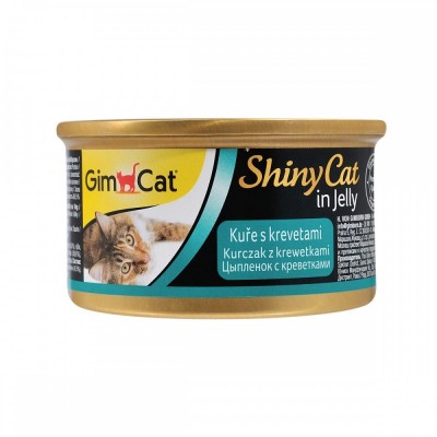 Вологий корм GimCat Shiny Cat для котів, курка і креветка, 70 г Вологий корм GimCat Shiny Cat для котів, курка і креветка, 70 г